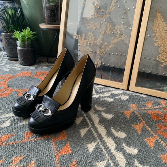 COACH Black Leather Heels - Picture 3 of 5